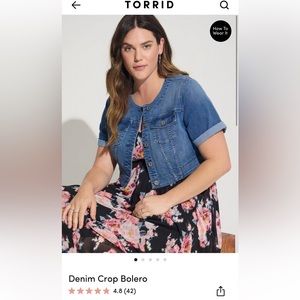 Denim Crop Bolero